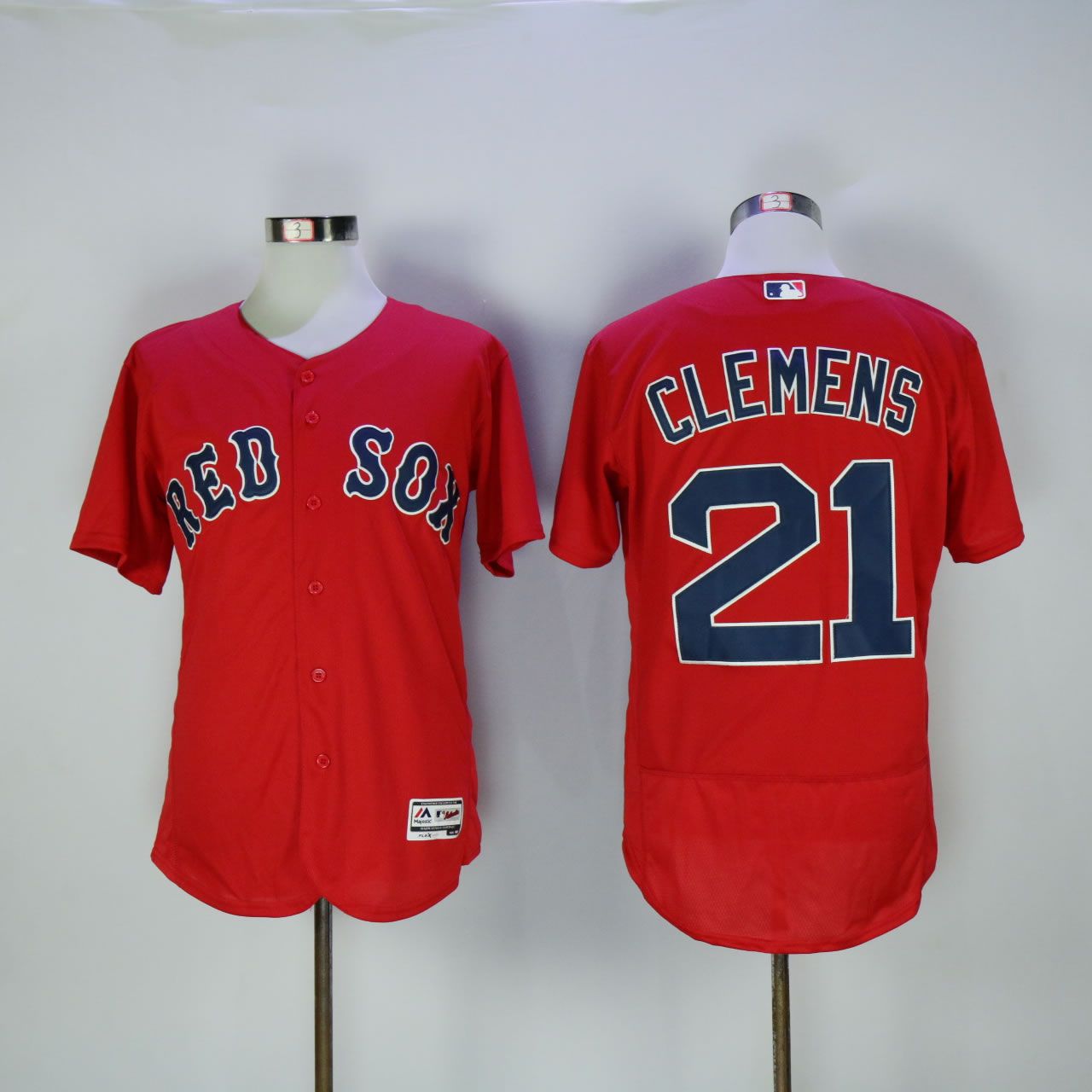Men Boston Red Sox #21 Clemens Red MLB Jerseys